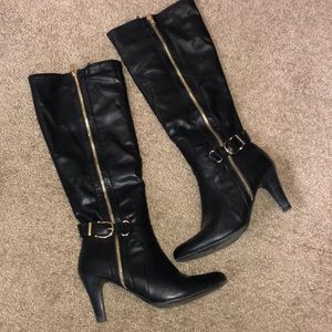 Black tall boots